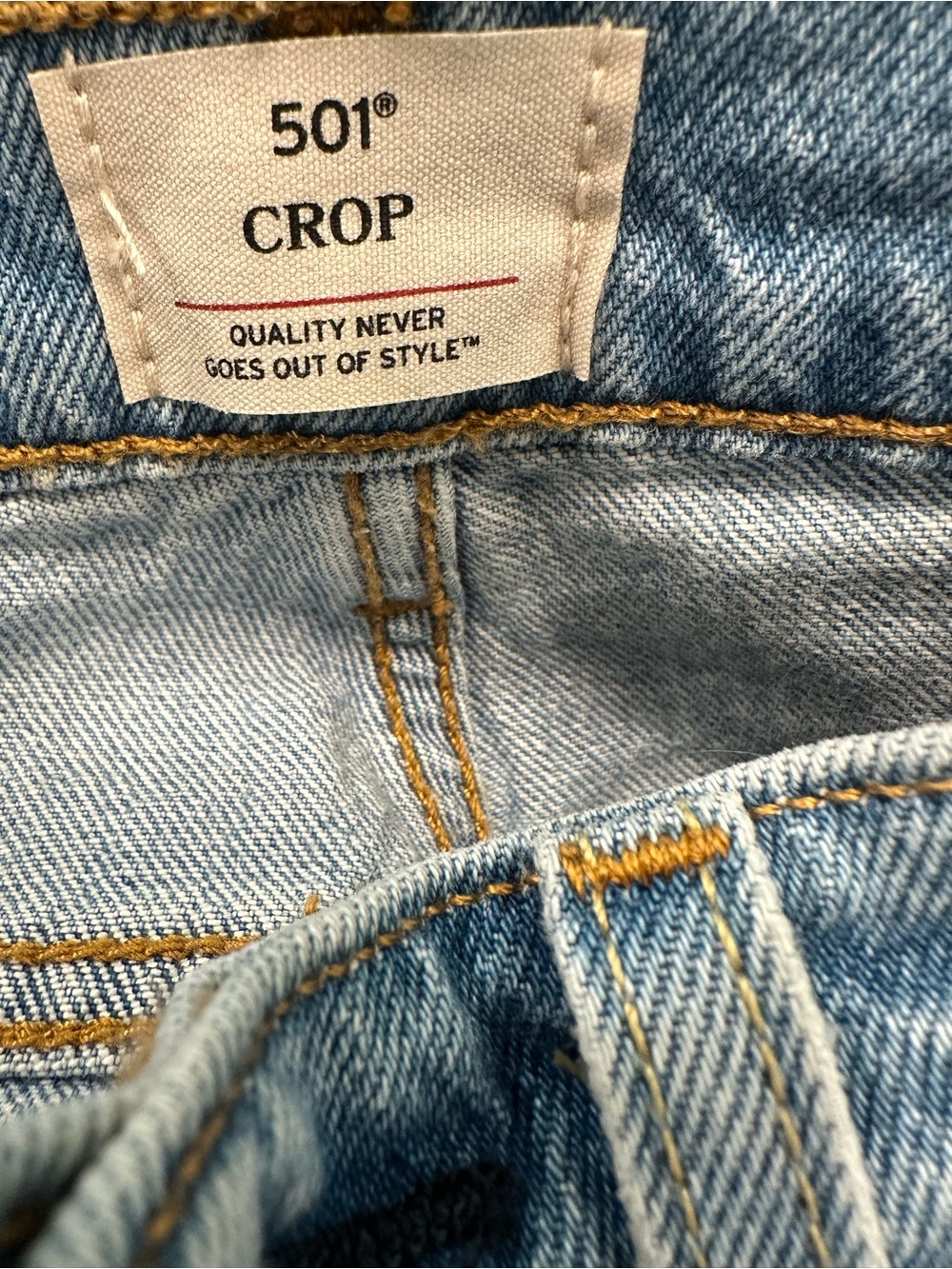 ✨ Levi's 501® Crop High-Rise Straight Leg Jeans - Size 24 ✨ - Picture 3 of 4